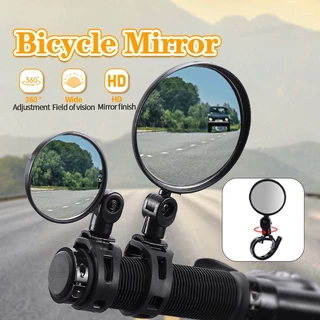 กระจกจักรยาน การหมุน 360° ปรับได้ กระจกมองหลัง HD ทรงกลม อุปกรณ์จักรยาน กระจกมองข้างมอเตอร์ไซค์