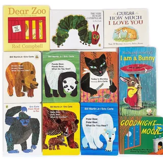 Board Book Eric Carle นิทานภาษาอังกฤษ *หนอนจอมหิว ,Guess How Much I Love ,Dear Zoo* กระดาษหน้า ฉีกไม่ขาด
