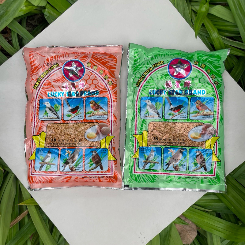 Lucky อาหารนกลัคกี้ ขนาด 500g. อาหารสำหรับนกปรอทหัวจุก นกกางเขน และนกร้องทุกชนิด อุดมด้วยโปรตีนจากไข่ แคลเซี่ยม
