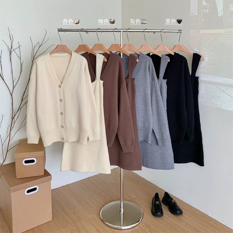 LILY เซ็ต 2 ชิ้น[เสื้อคลุม+เดรส]