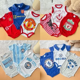 (พร้อมส่งจากไทย) ชุดเด็กแรกเกิด-9เดือน บอดี้สูทเด็กทีมฟุตบอล ใส่ได้ทั้งหญิงและชาย