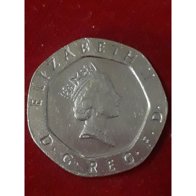 เหรียญ UK/ 20 PENCE 1989/ ELIZABETH II D.G.REG.F.D.