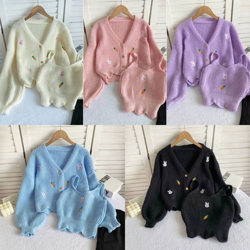 LILY เซ็ต 2 ชิ้น[เสื้อคลุม+ครอปสายเดี่ยว]