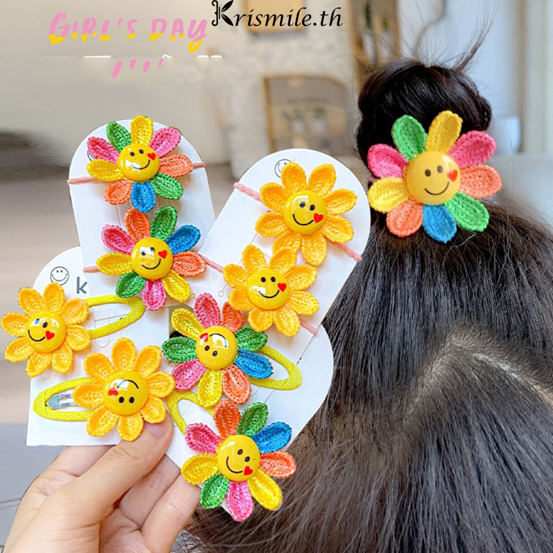 COD-ในไทย กิ๊บหนีบผม ดอกไม้ที่มีสีสัน BBคลิปด้านข้าง น่ารักหวาน สไตล์เกาหลี เด็กนักเรียน เครื่องประดับผมแฟชั่น-Kri