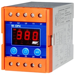 WIP W-OP4 OP2 Phase Protector ป้องกันมอเตอร์ไหม้ ไฟตก ไฟเกิน OP4 3P3W 3P4W รับประกัน 3 ปีเต็ม