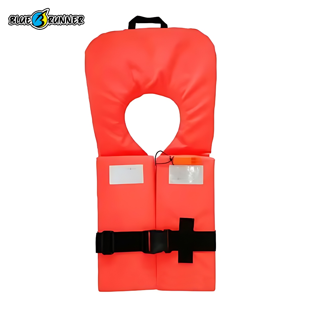 เสื้อชูชีพ Blue runner Life Jacket 100N แบบคล้องคอ มาตรฐานกรมเจ้าท่า ผ้าไนล่อนอ๊อกฟอร์ด 420D พร้อมนก