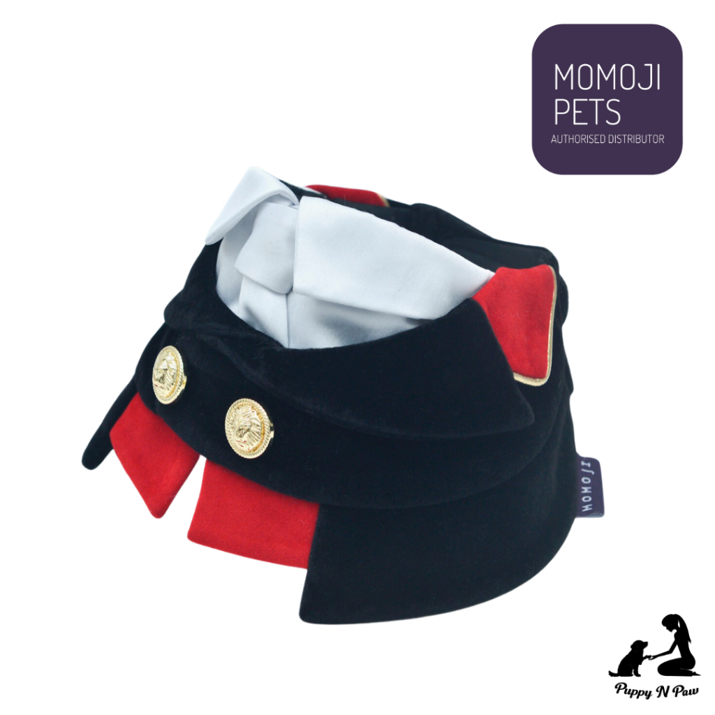 Momoji Winchester Sable Black with Lava Red Pet Bib ชุดสุนัข ชุดแมว