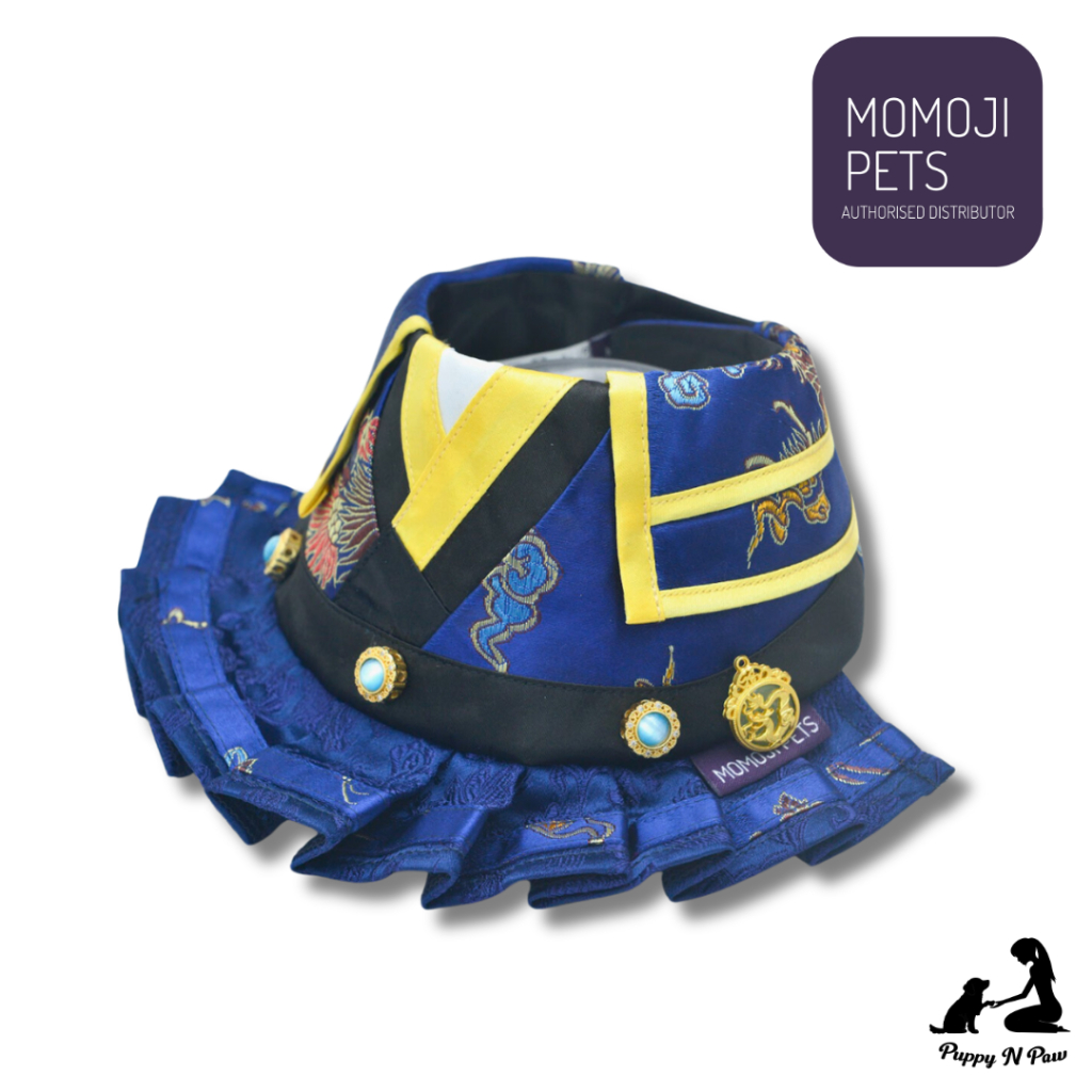 Momoji Warrior Cobalt Blue Pet Bib ชุดสุนัข ชุดแมว