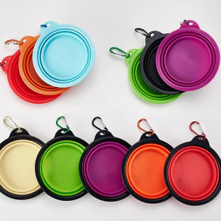 Boqi Factory ชาม ซิลิโคนพับได้ชามอาหารสุนัข แบบพกพาจานชามน้ำชามพับได้ 90026​