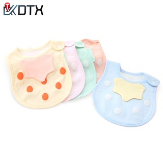 DTX ผ้ากันเปื้อนเด็ก ซับน้ำลาย 0-3ปี ผ้าฝ้าย (100%) กันเปื้อนสตรอเบอร์รี่ ของใช้เด็ก
