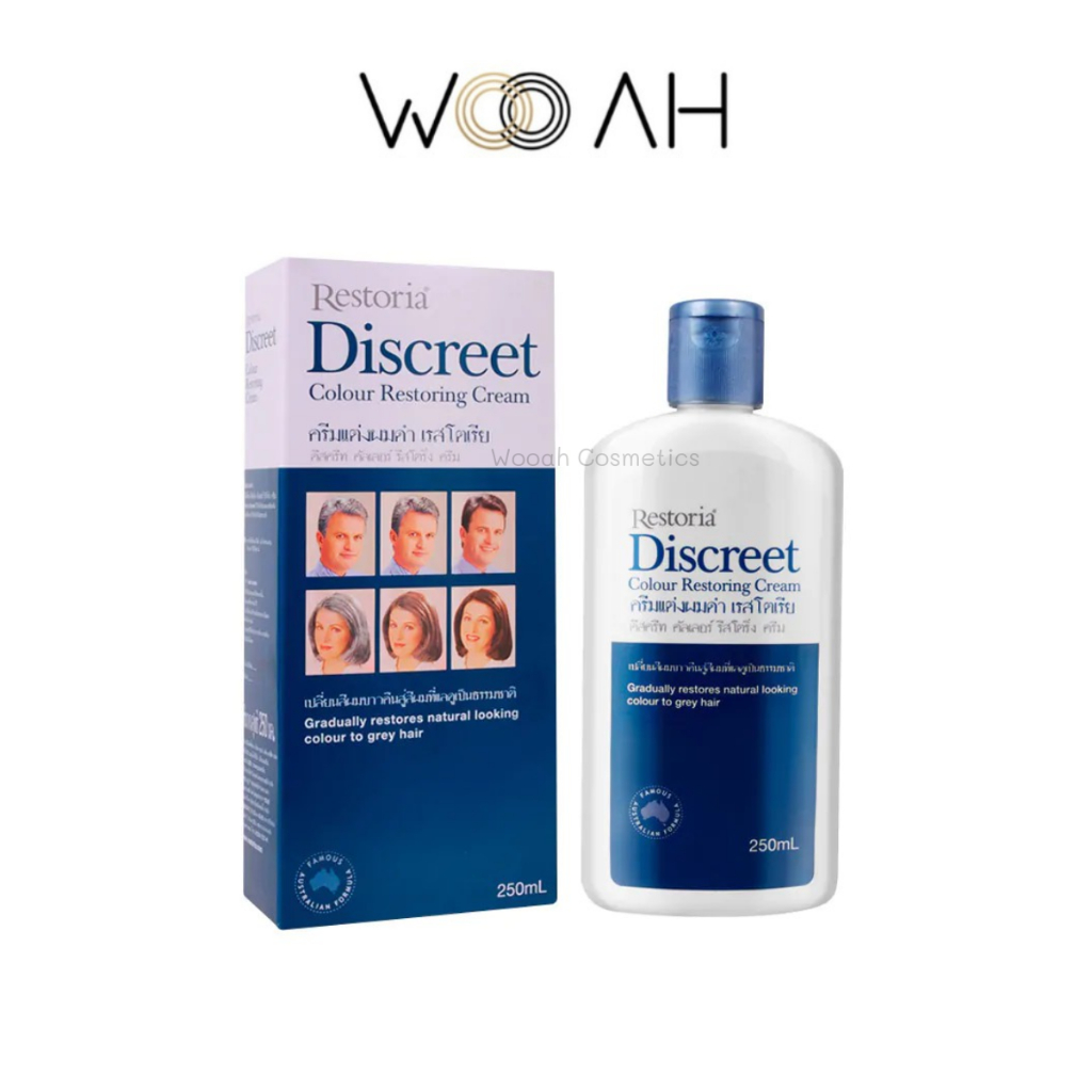 Restoria Discreet เรสโตเรีย ครีมแต่งผมดำ 150ml/250ml สีผม