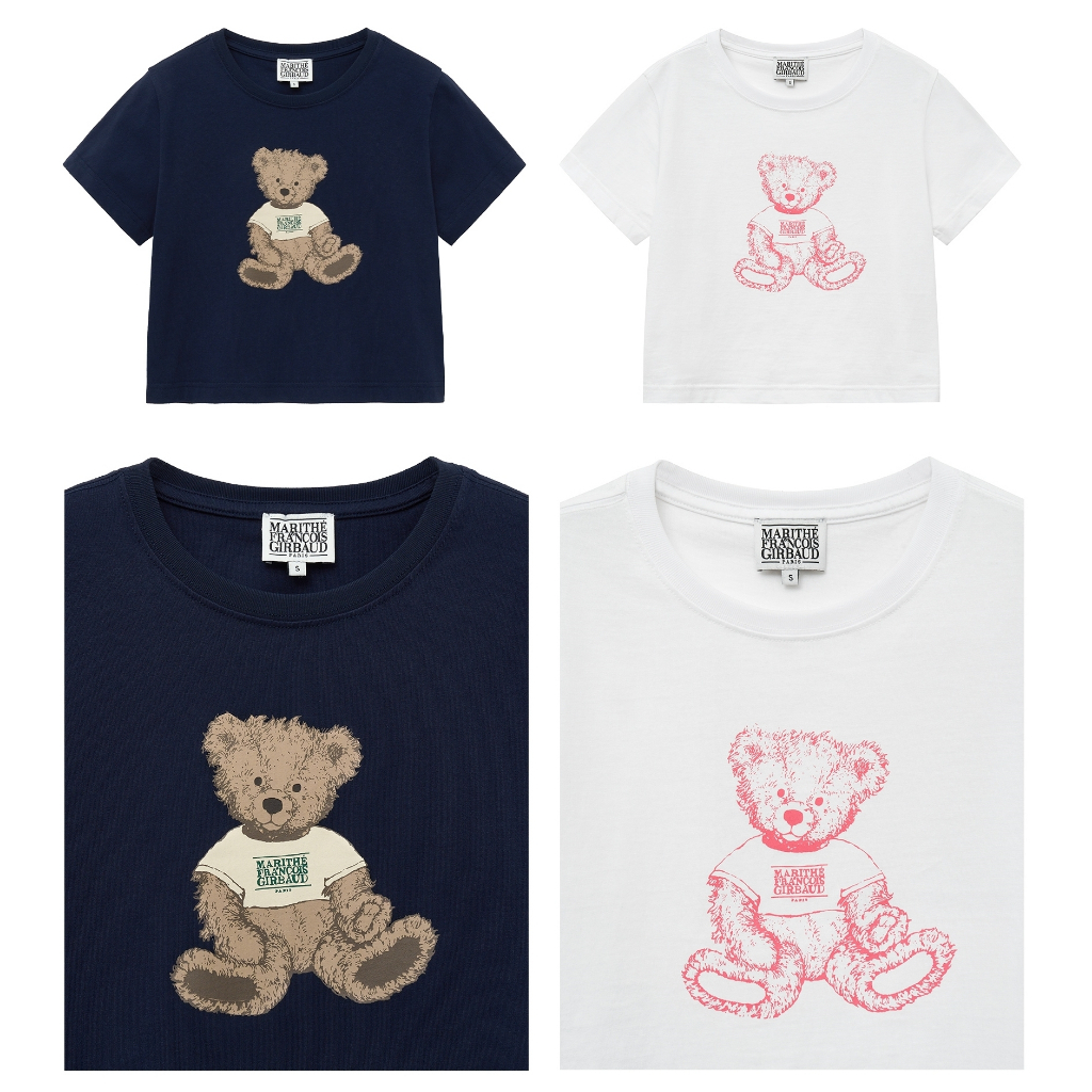 พร้อมส่ง ✨ เสื้อ marithe doodle bear crop