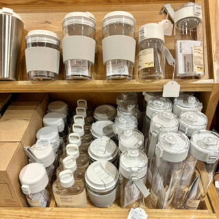 MUJI มูจิ 🇯🇵 แก้วกาแฟ พร้อมปลอกซิลิโคน และ ขวดน้ำ พลาสติก พก…