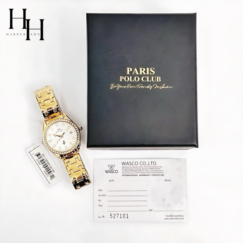[ผ่อน0%]PARIS POLO CLUB PPC-230409 (34mm) ประกันศูนย์ไทย 1 ปี