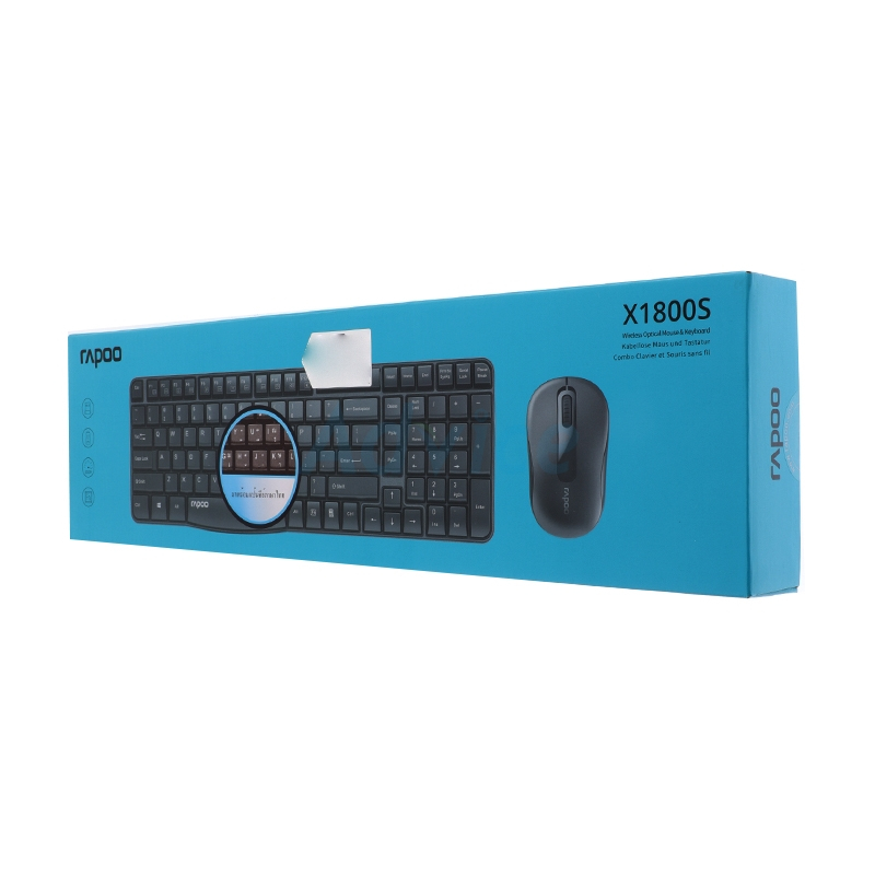2IN1 WIRELESS RAPOO X1800S BLACK