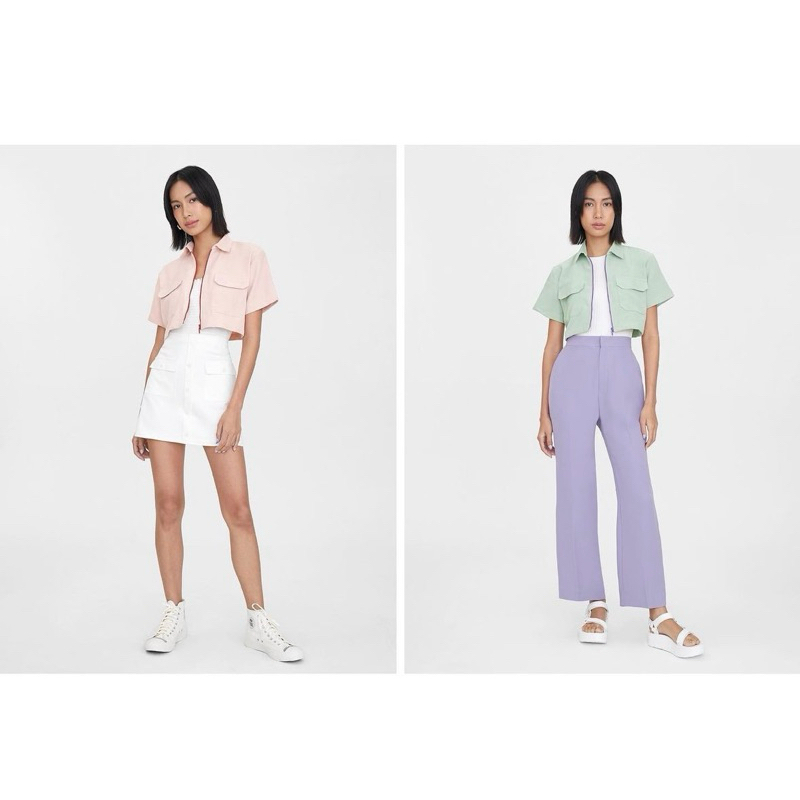 ส่งต่อ The Freckled Market Shake Zip Crop 🍏🍒🍐🍇🍓