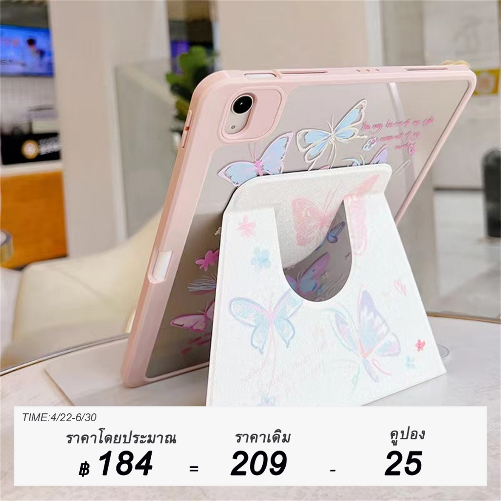 เคสไอแพด หมุน360องศา 3พับ อะคริลิค pro11นิ้ว แอร์10.9/9.7 เจน5/6/7/8/9/10 air1/2/4/5 gen10.2 โปร2018/20/21/22 iPad case