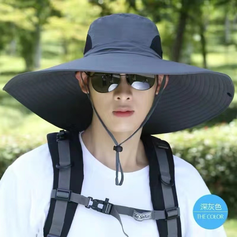 หมวกกันแดดปีกกว้างใบใหญ่ หมวกคลุมกันแดดกันน้ำกันฝน