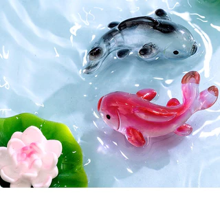 ปลาทอง ดอกบัว ใบบัว (ราคา/1ชิ้น)ตุ๊กตาแต่งสวน จัดสวนถาด ไม้ดัด โมเดล ตกแต่งบ้าน ของสะสม พร็อพถ่ายรูป