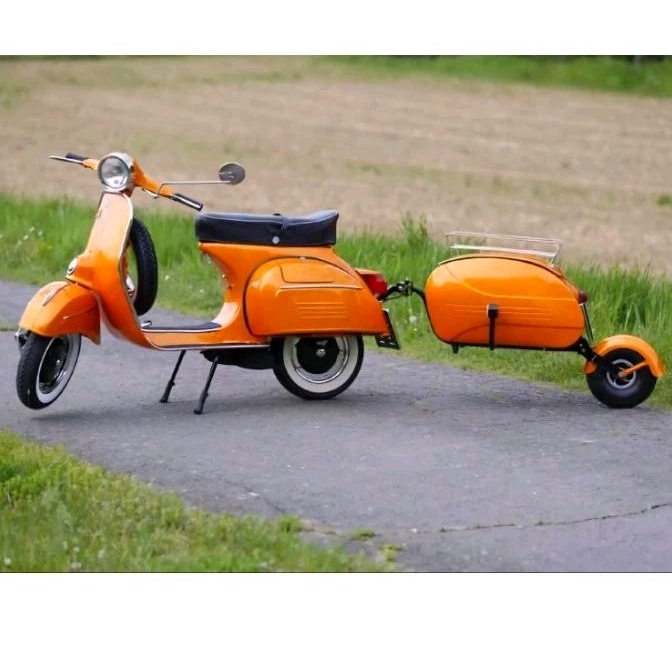 รถพ่วงท้าย Vespa Lambretta รถมอเตอร์ไซค์ คลาสสิก