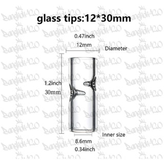 หลอดแก้ว ท่อแก้ว ขนาด 30x12 มม. Glass tube 30x12mm