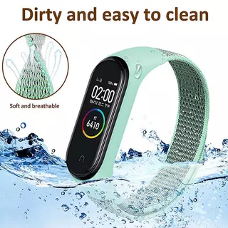 สายรัดแบบสปอร์ตสำหรับ Xiaomi Mi Band 3 4 5 6 7 8 สายรัดไนลอนระบายอากาศทดแทนสำหรับ Mi Band 9/10