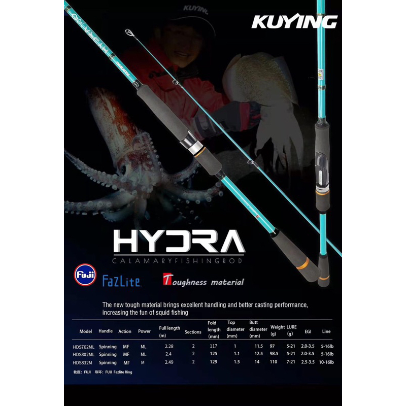 คัน Kuying Hydra HDS 7'6" คันตกหมึก