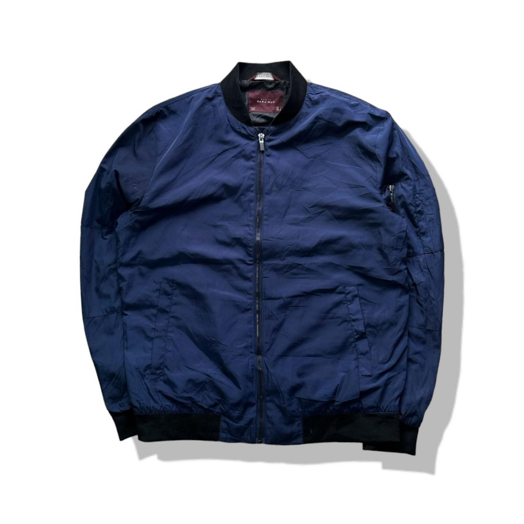 Zara Man Purple Bomber Jacket รอบอก 45”
