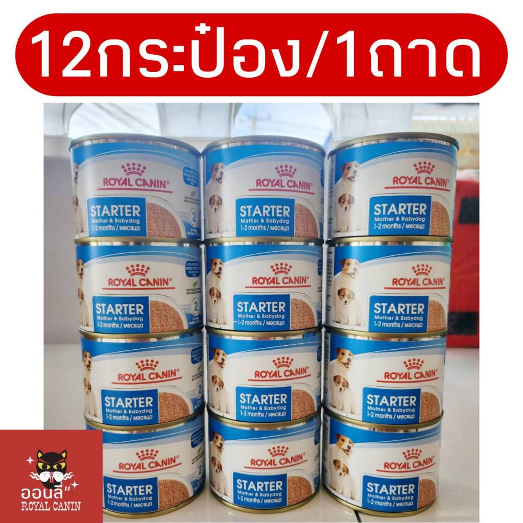 [ส่งเร็ว/12กระป๋อง] Royal Canin Starter Mousse (ลูกหมา/แม่หมา) 195g 12กระป๋อง/1ถาด mother & baby dog