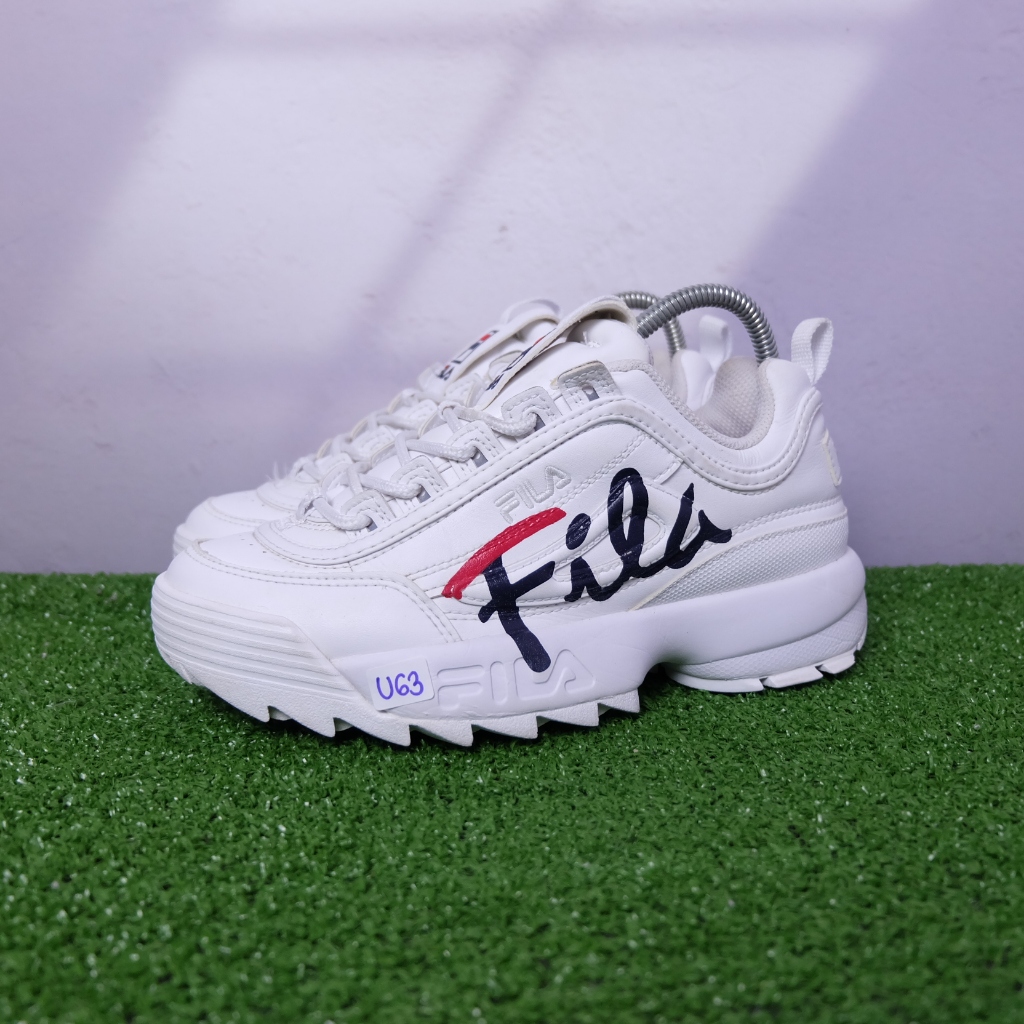 (38.5/24.5 cm) Fila Disruptor Sneakers ฟีล่ามือ2ของแท้💯 รองเท้าผ้าใบเกาหลีผู้หญิง