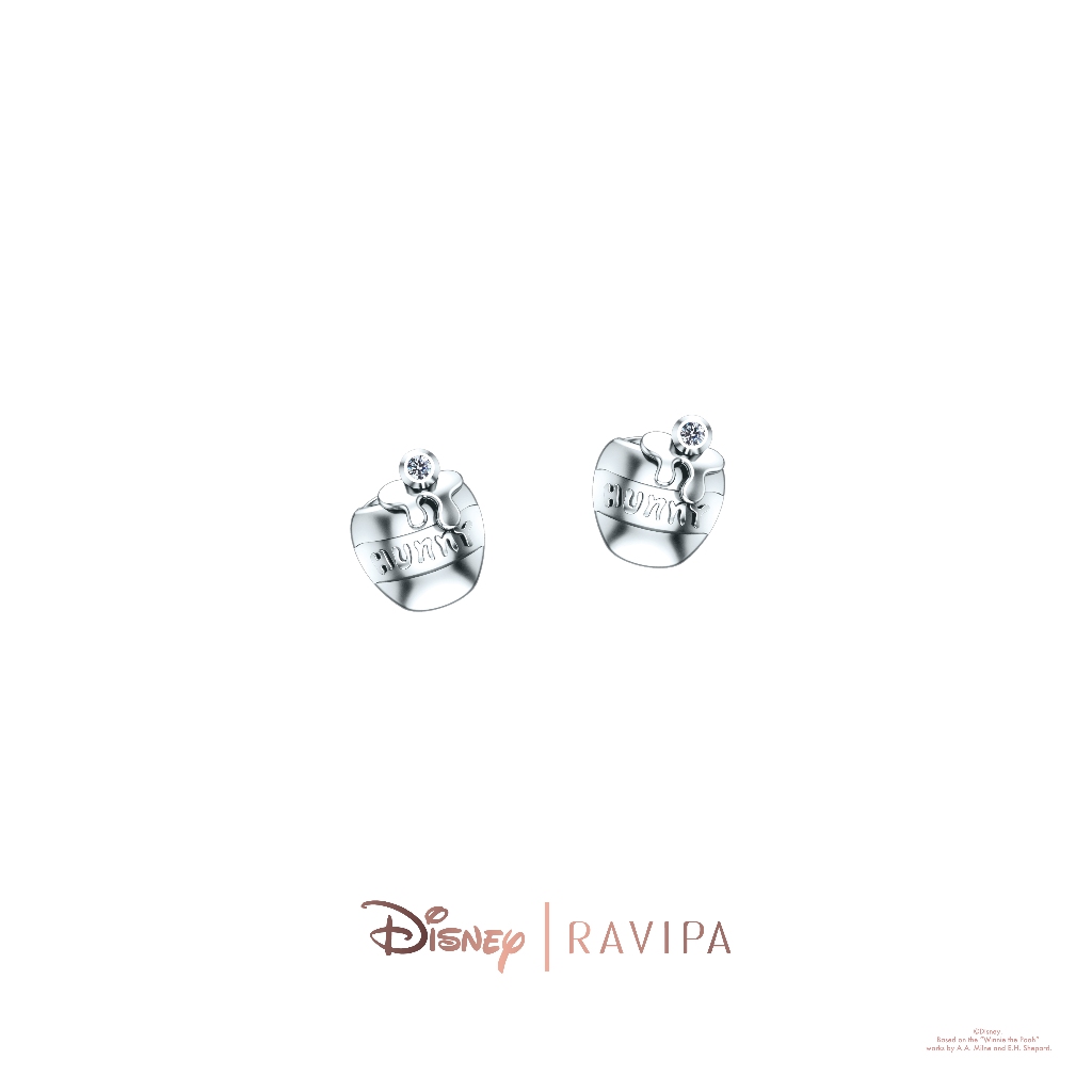 Ravipa | Pooh’s Hunny Pot Earrings (CZ Diamond) - ต่างหู