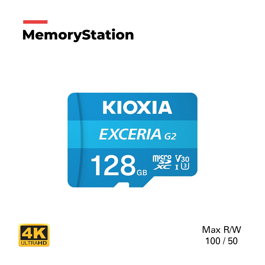KIOXIA microSD exceria G2 128GB ของแท้จากประเทศญี่ปุ่น MAX READ 100MB/s WRITE 50MB/s