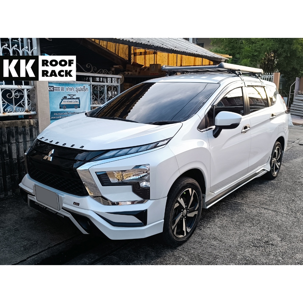 แร็คหลังคา พร้อมถาดอลูมิเนียม สำหรับ Mitsubishi Xpander ไมเจาะรถ ของใหม่