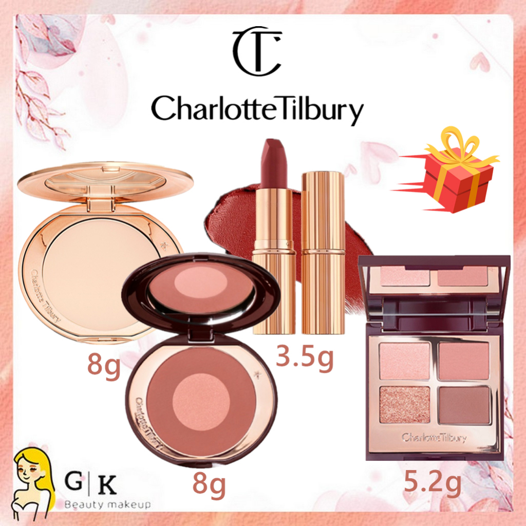 Charlotte Tilbury Eye Shadow Luxury Palette 5.2g /Micro-Powder 8g /Pop Blush 8g /Lipstick 3.5g