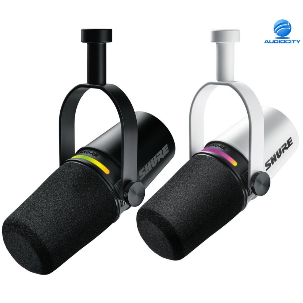 SHURE MV7+ ไมโครโฟนพอดแคสต์ บันทึกเสียง รองรับทั้ง USB และ XLR