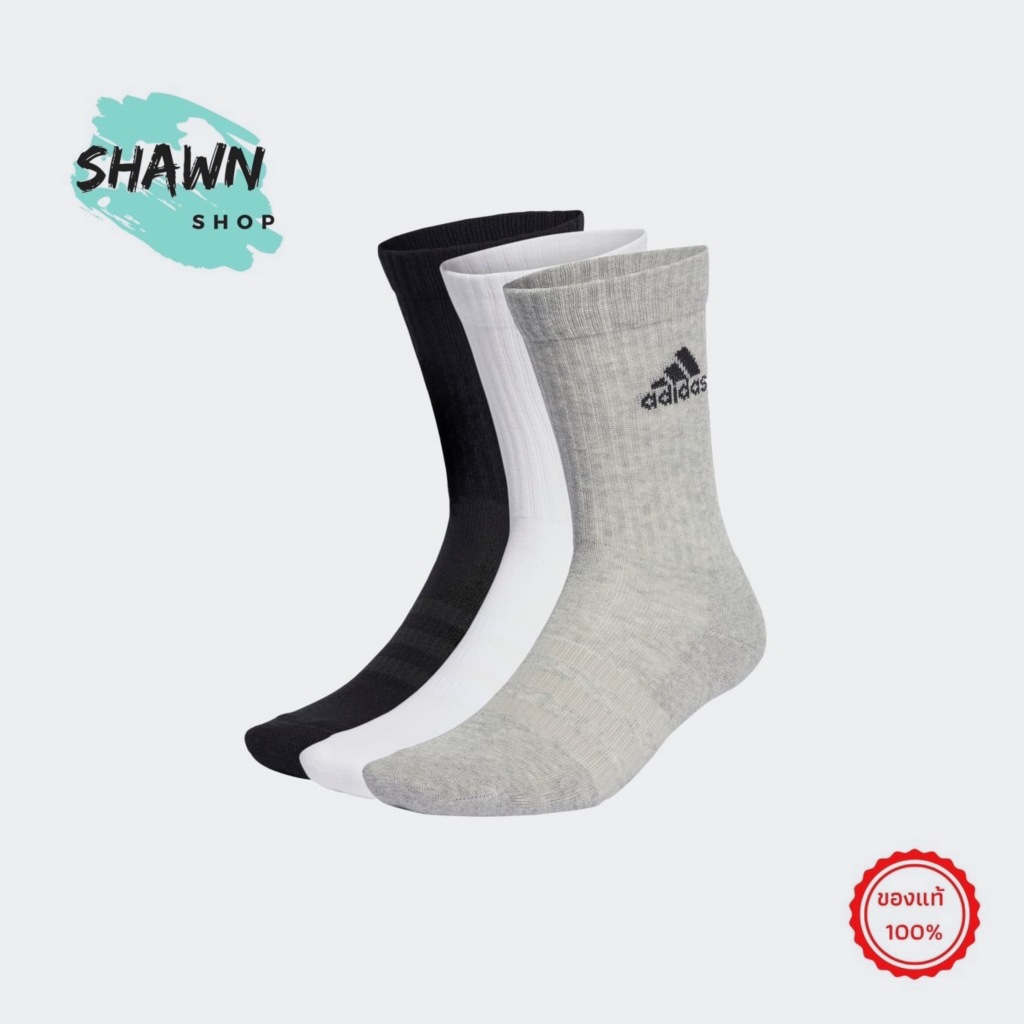 ADIDAS ถุงเท้า (1 แพ็คมี 3 คู่) - IA3951  (สินค้าลิขสิทธิ์แท้100%)