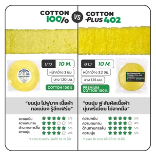 กริปผ้าพันด้าม MY BADMINTON รุ่น COTTON PLUS 402 [Trial Ver.] ผ้า Cotton 100% ไม่มีไมโครไฟเบอร์ผสม