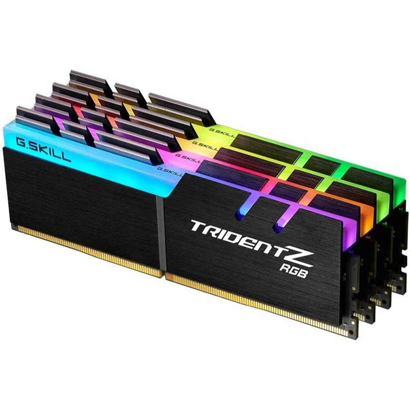 แรม RAM DDR4/3200 64GB G.SKILL TRIDENT Z RGB (16GBx4) 64GB BUS3200 ประกัน LT