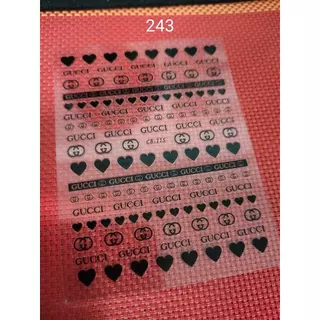 K2.[39 แบบให้เลือก]สติ๊กเกอร์แบรนด์ยอดฮิต สำหรับตกแต่งเล็บ แบบมีกาวในตัว ลอกแปะได้เลย