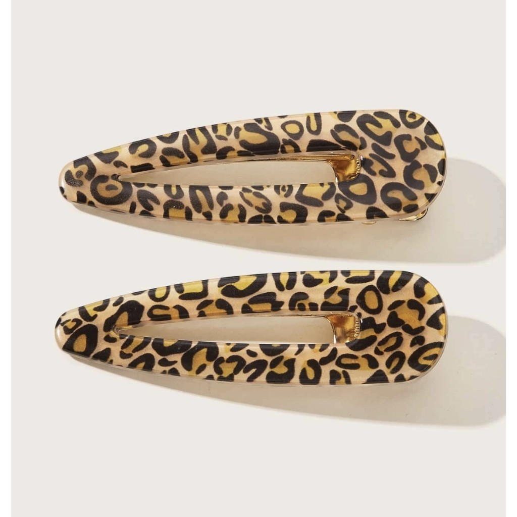 KYM.vibes - leopard hair clips กิ๊บติดผมลายเสือดาว