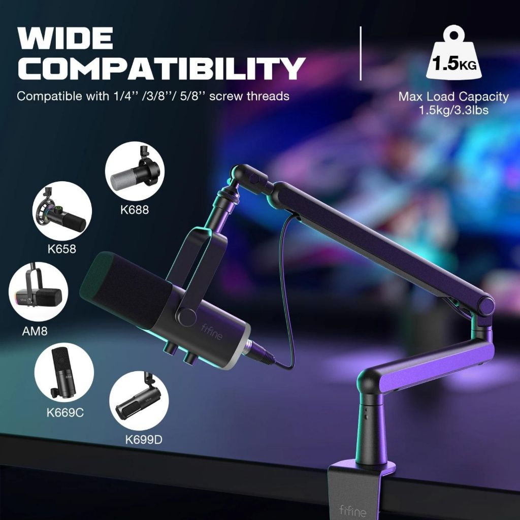 [กรุงเทพฯส่งด่วน] FIFINE BM88 ขาตั้งไมค์ LOW-PROFILE MICROPHONE ARM STAND