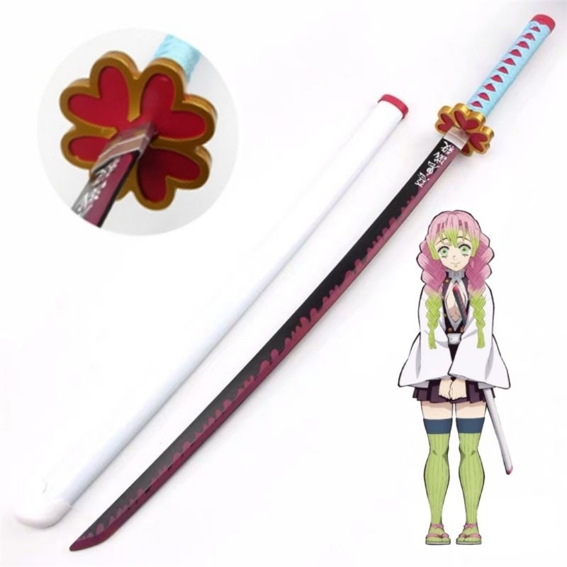 (ส่งทุกวัน) ยาว 104 cm มิซึริ คันโรจิ Kanroji Mitsuri ดาบพิฆาตรอสูร Daymon Slayer ดาบไม้ ดาบ