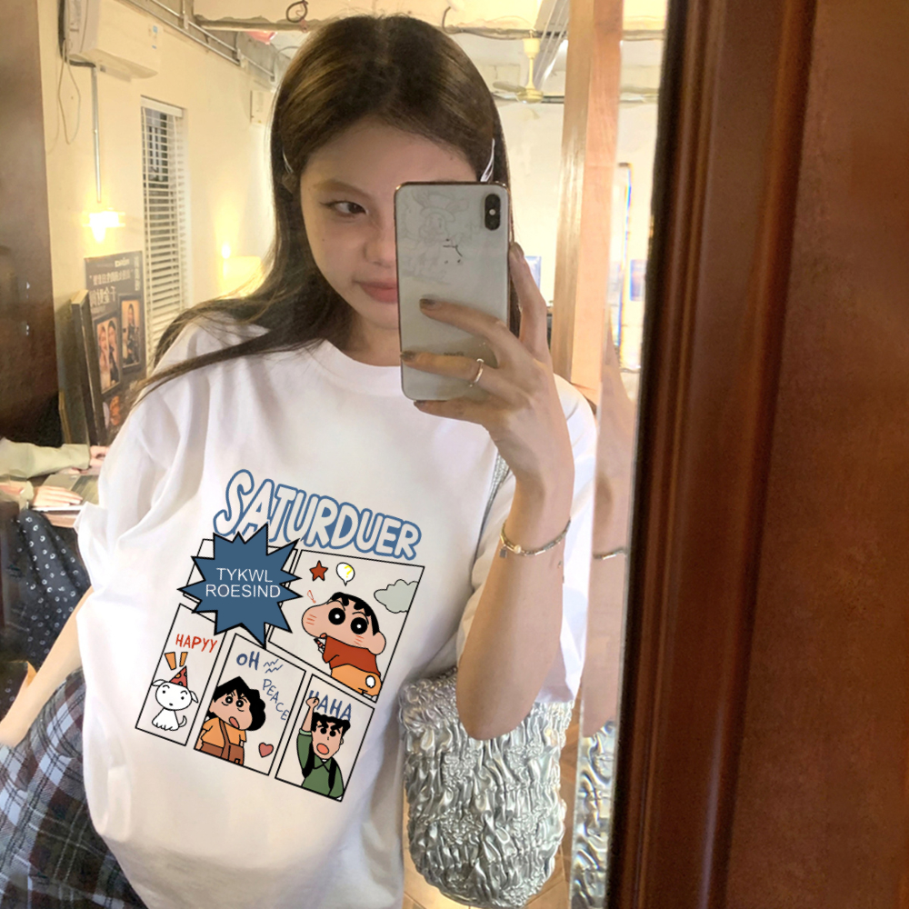 You-T[ส่งจากไทย] 🔥Crayon Shin-chan เสื้อยืด ผ้าcotton 100%  ไม่หด shin-chan S-4XL ลาย"SATURDUER"