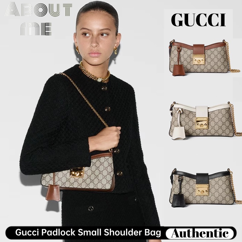 กุชชี่ ✨Gucci Padlock Small Shoulder Bag✨กระเป๋ารักแร้ผู้หญิงรูปแบบใหม่