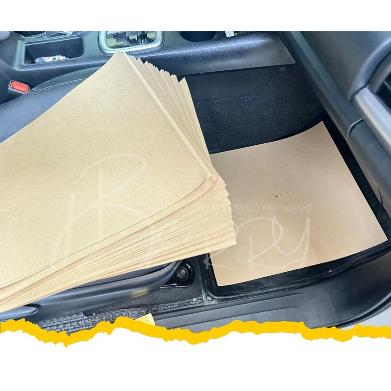 [ CA125-01-050 ] กระดาษปูพื้นในรถยนต์ 50 แผ่น หนา 125 แกรม Car Paper Floor Mats
