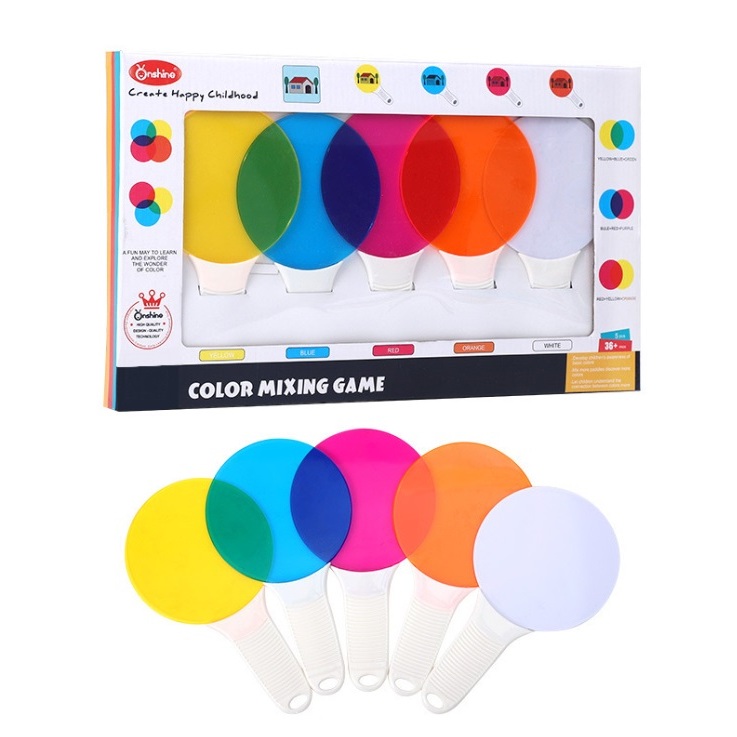 Montessori color plate - แผ่นฝึกผสมสี แยกสี ของเล่น แนวมอนเตสซอรี่ - Color Resolution - ONSHINE