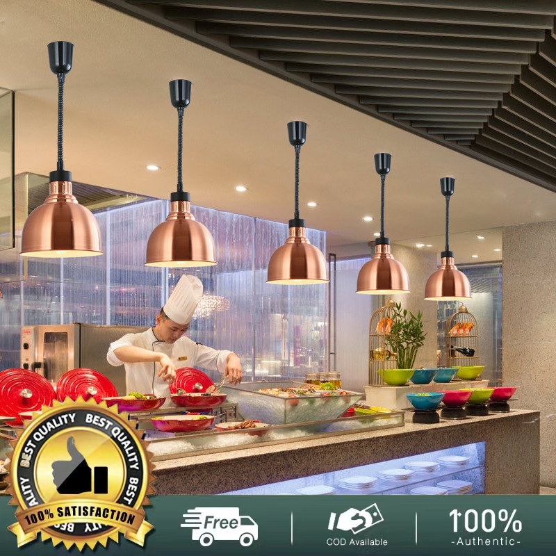 Stainless steel ยืดไสลด์ ไฟส่องอาหา ห้องรับประทานอาหาร heat lamp สแตนเลส ไฟอุ่นอาหาร  อาหาร ฮิตเตอร์ อุ่นอาหาร โคมไฟ new ราคา ถูกที่สุด ดีลบีเคเค แกลเลอรีภาพที่ 6