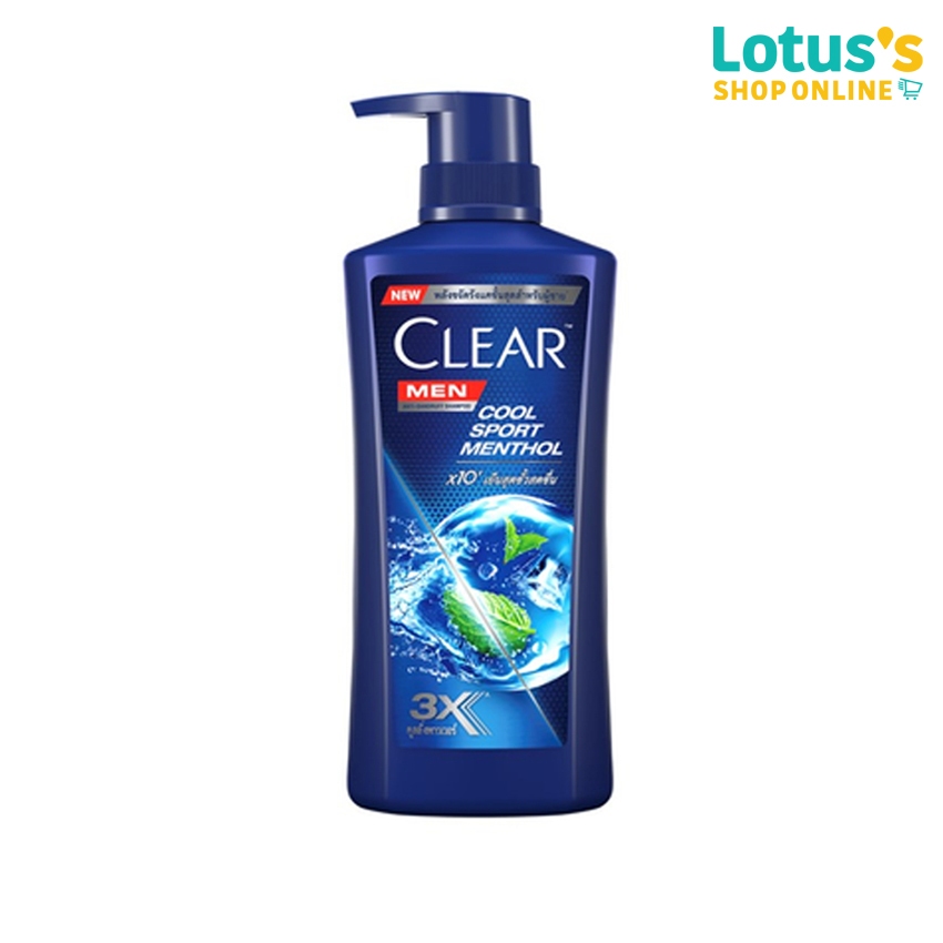 เคลียร์ เมน แชมพู ขจัดรังแค สูตร คูลสปอร์ต เมนทอล 360 มล. CLEAR MEN SHAMPOO COOL SPORT 360 ML.