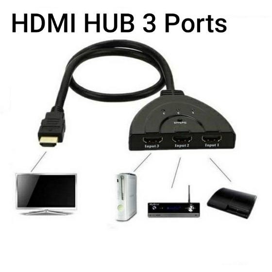3พอร์ตเชื่อมต่อHDMI แบบ3in1 Multi Display Auto Switch Hub Switcher 1080P HD TV Adapter Cable