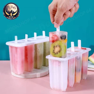 ทำไอศครีม ไอติมแม่พิมพ์ พิมพ์ไอติม 4 แท่ง พิมพ์ไอศครีม ทำไอติม ที่ทำไอติม DIY แม่พิมพ์น้ำแข็ง แม่พิมพ์ไอติมแท่ง